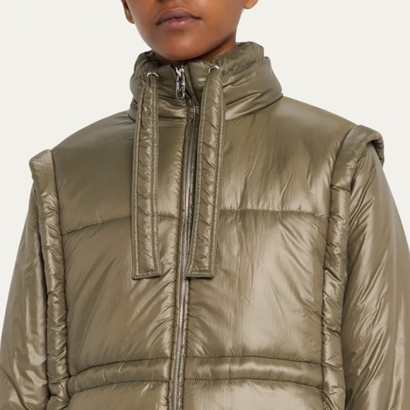 NWT GANNI Siny Quilted Vest Jacket in KALAMATA -Sz 6 - Picture 3 of 12